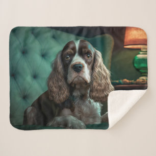 Cobertor Sherpa Elegante Cocker Spaniel Classic, Design