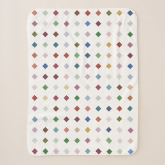 Cobertor Sherpa Elegante Diamond Geométrico Mosaico Design