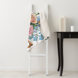 Cobertor Sherpa Elegante floral Sherpa Blanket
