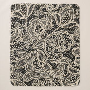 Cobertor Sherpa Elegante Lace Seamless Pattern Design