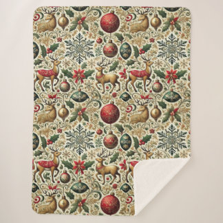 Cobertor Sherpa Elegante Natal Festivo Sherpa Blanket
