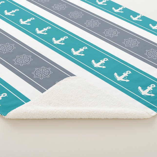 Cobertor Sherpa Elementos Náuticos para Barcos de Padrões (3/4)