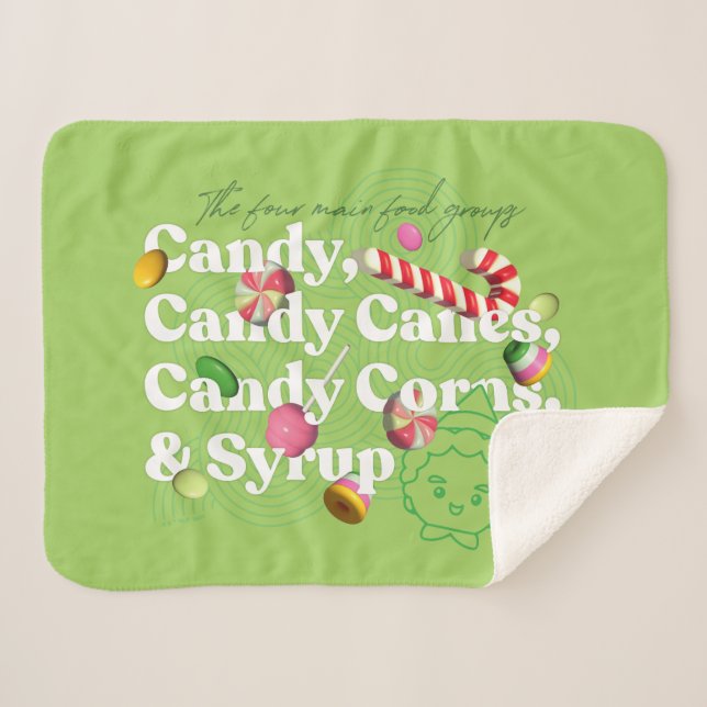 Cobertor Sherpa Elf o Filme | Os Quatro Principais Grupos De Comid (Frente (Horizontal))