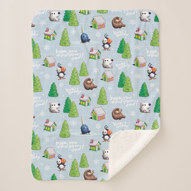 Cobertor Sherpa Elf o Filme | Tchau Amigo Espero Que Encontrem O S (Frente)