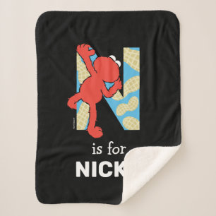 Cobertor Sherpa Elmo Alphabet   N LOUCOS