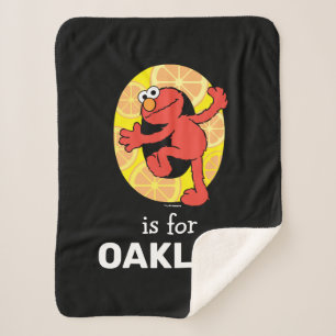 Cobertor Sherpa Elmo Alphabet   O Laranja