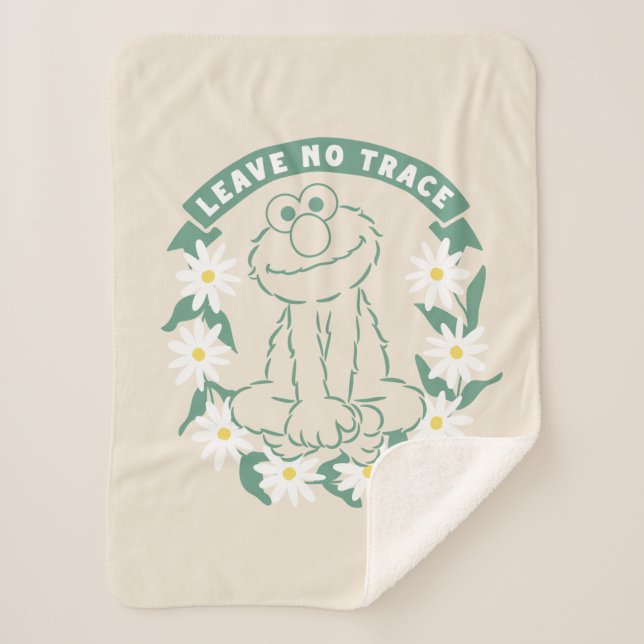 Cobertor Sherpa Elmo | Não Deixar Rastrear Gráfico Floral (Frente)