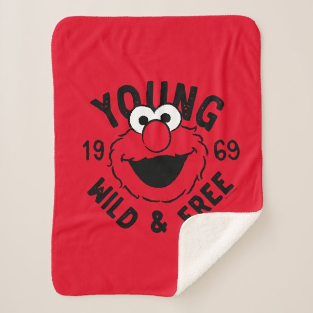 Cobertor Sherpa Elmo Skate Logo - Young, Wild & Free 1969 (Frente)