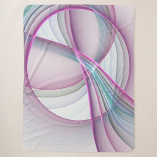Cobertor Sherpa Em Movimento, Arte Fractal Abstrata Colorida Moder