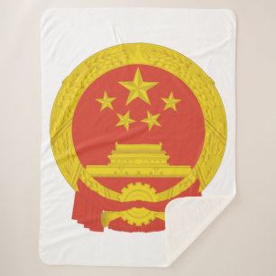 Cobertor Sherpa Emblema Nacional da República da Pessoas, China