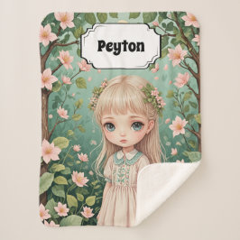 Cobertor Sherpa Embraço do Blossom personalizado