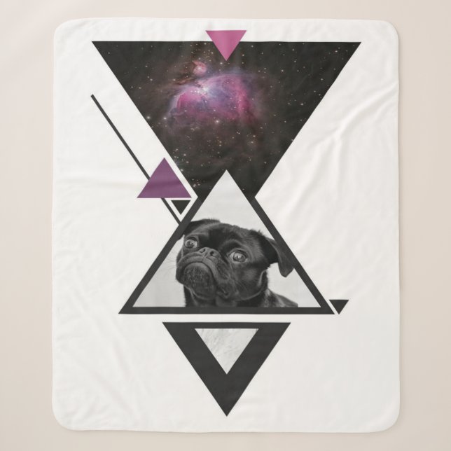 Cobertor Sherpa Encaixe espacial | Ideia De Presente De Cachorro P (Frente)