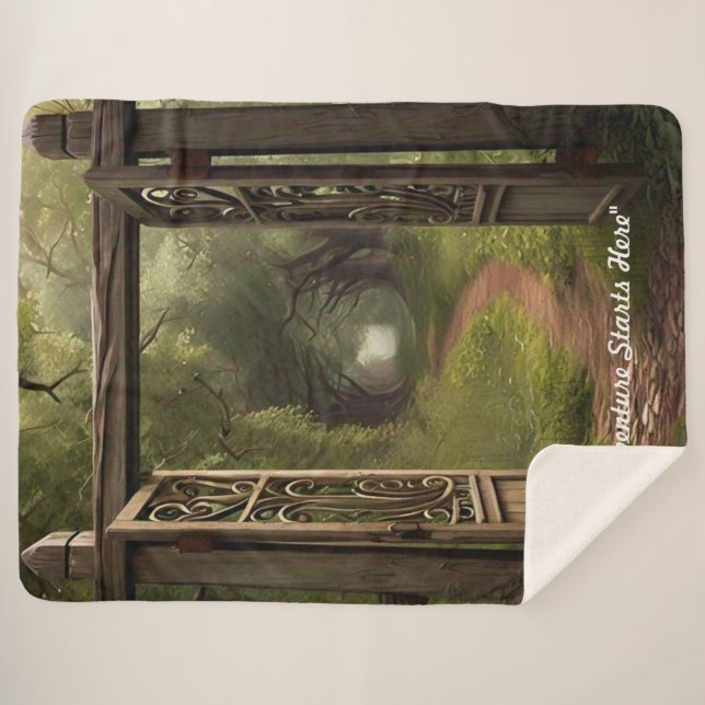 Cobertor Sherpa "Encruzilhada da Vida" (Frente (Horizontal))