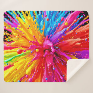 Cobertor Sherpa Energia de ruptura de pintura vibrante