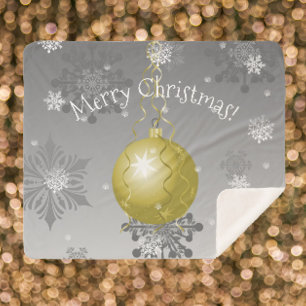 Cobertor Sherpa Enfeites de natal do Rico Dourado Sherpa Blanket