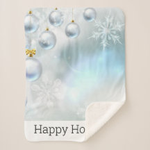 enfeites de natal e flocos de neve