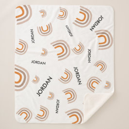 Cobertor Sherpa Enfermeiro Personalizado, Bebê Arco-Íris Moderno F