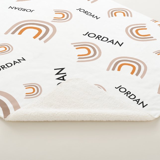 Cobertor Sherpa Enfermeiro Personalizado Bonito bebê Arco-Íris Mod (3/4)