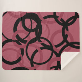 Cobertor Sherpa Enfumaçado Topaz e Círculos Pretos