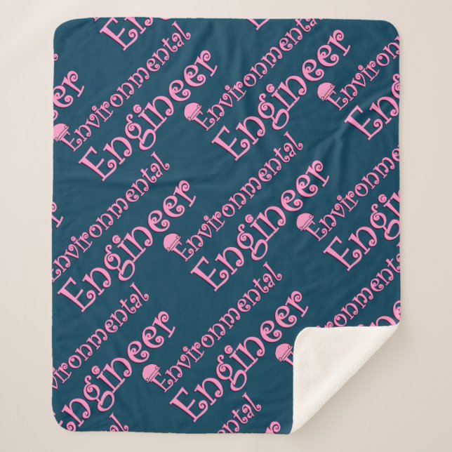 Cobertor Sherpa Engenheira Ambiental Rosa (Frente)