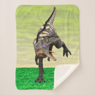 Cobertor Sherpa Engraçado Aucasaurus Dinossaur - Perfeito para Din