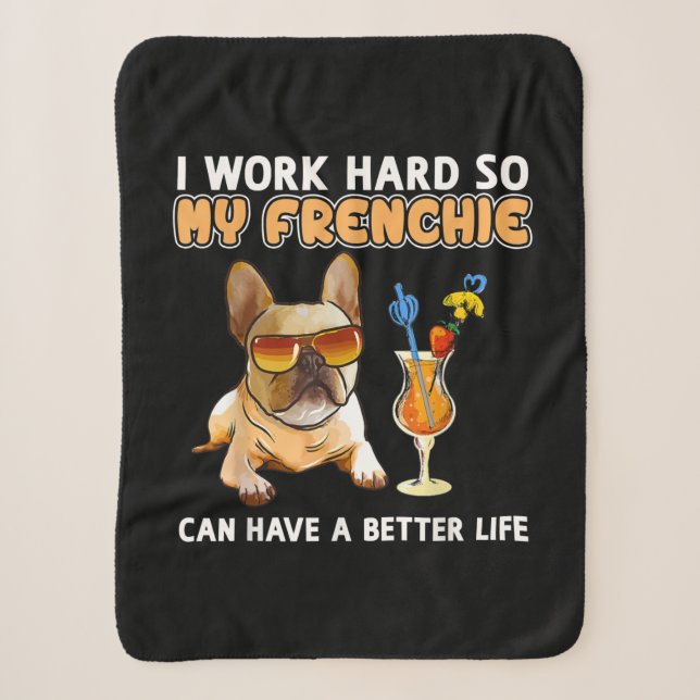Cobertor Sherpa Engraçado francês Bulldog Lover (Frente)