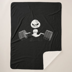 Cobertor Sherpa Engraçado Panda Workout Kitten Gym Deadlifpower