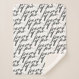 Cobertor Sherpa época de amor com script manual