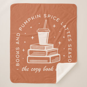 Cobertor Sherpa Época de Especiarias de Livros e Pumpkin