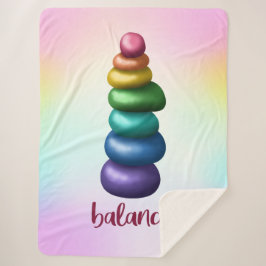 Cobertor Sherpa Equilíbrio. Rainbow Rocks