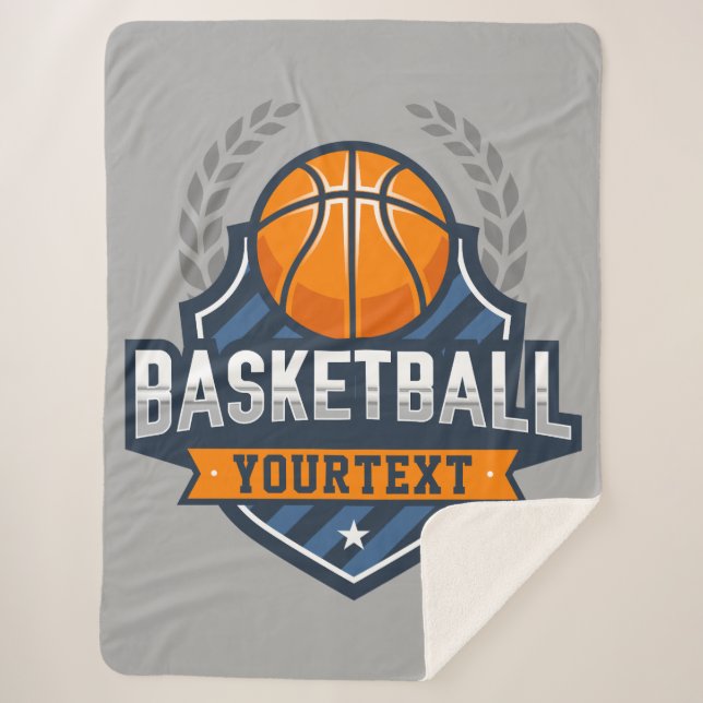 Cobertor Sherpa Equipe da Escola de Varsity NAME (Frente)