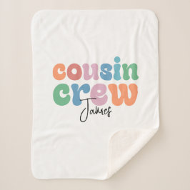 Cobertor Sherpa Equipe de Primos Groovy Personalizada