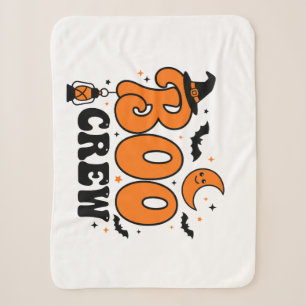 Cobertor Sherpa Equipe Fofo do Boo Retro Design Assustador de Hall