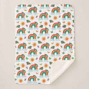 Cobertor Sherpa Eric Carle Lagarta à Borboleta Arco-Íris