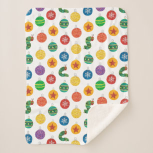 Cobertor Sherpa Eric Carle   Padrão de Natal da lagarta
