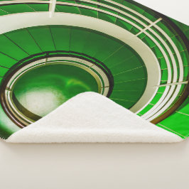 Cobertor Sherpa Escada Circular Verde