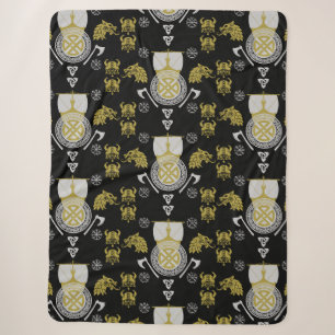 Cobertor Sherpa Escandinávia Viking Norsêmen Home Decor