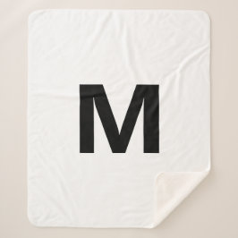 Cobertor Sherpa Escolher qualquer letra | Fonte: Aberto Sans Conde