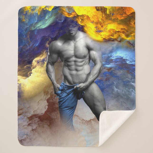 Cobertor Sherpa Escorregadio muscular do SlipperyJoe (Frente)