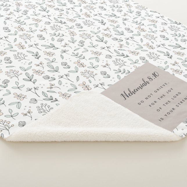 Cobertor Sherpa Escritura Nehemiah 8:10 (3/4)