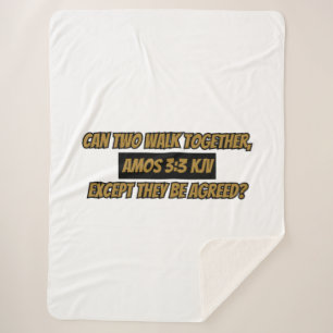 Cobertor Sherpa Escritura Versa de Bíblia Amos 3:3 KJV