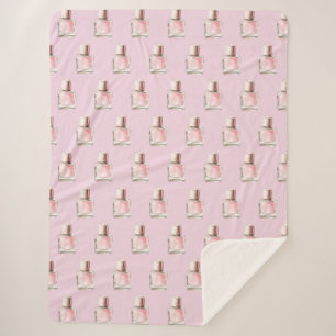 Cobertor Sherpa Esmalte Rosa Brilho no Banho de Noiva