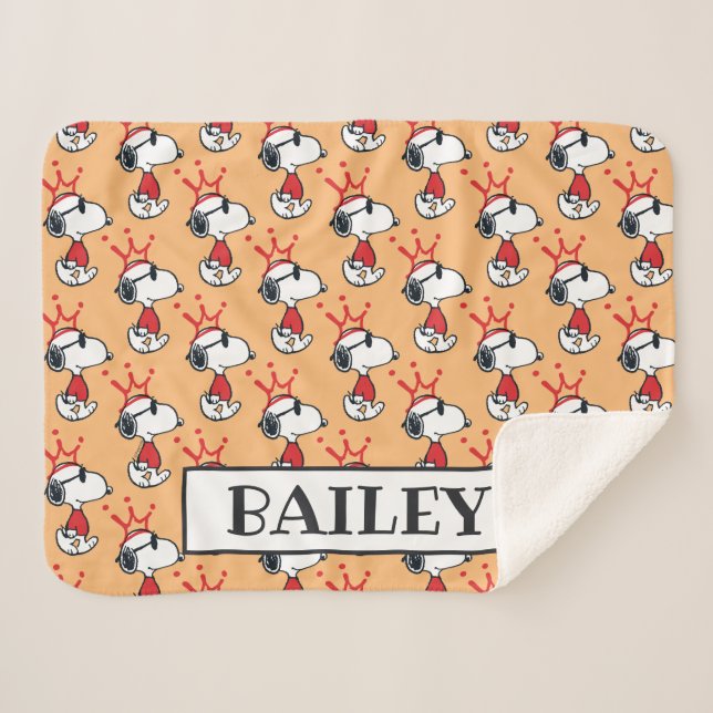 Cobertor Sherpa Esnoopia - Coroa Legal Joe (Frente (Horizontal))