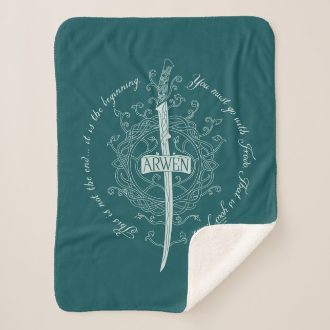 Cobertor Sherpa Espada Élfica ARWEN™ Citação (Frente)