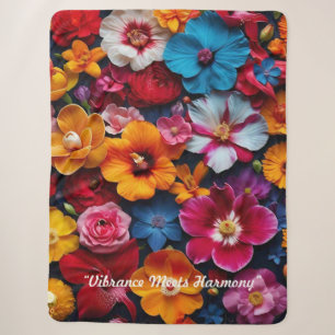 Cobertor Sherpa "Espectro de Flores"