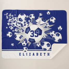 Cobertor Sherpa esportes meninas esportes estrelas personalizadas 