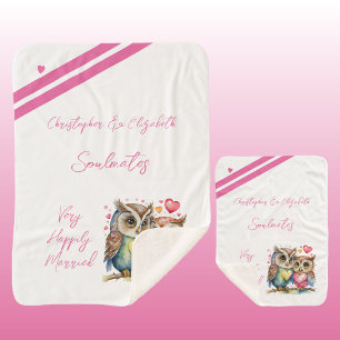 Cobertor Sherpa Esposa soulmates, doce presente de aniversário de 