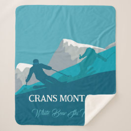 Cobertor Sherpa Esqui alpino Montana personalizado