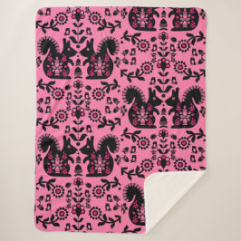 Cobertor Sherpa Esquilo Arte Foliar Nórdica Escandinava