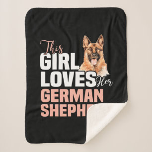 Cobertor Sherpa Esta Menina Ama O German shepherd